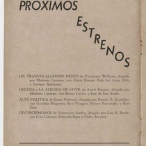 Autographed program for the production, "Marea de otoño"