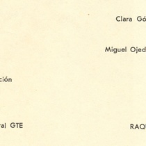 Program for the theatrical production, Dos en un cachumbambé