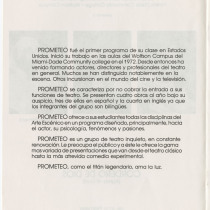 Program for the production, "Cordero de Dios"