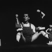 Photograph of Déxter Cápiro (Orestes Garrigó) in the production, "Electra Garrigó"