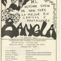 Program for the production, "¡Qué noche de bodas!"