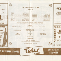 Program for the production, "La dama del alba"