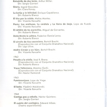 Information leaflet about the history of the "Grupo Teatro Estudio"