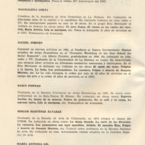 Program for the theatrical production, Doña Rosita la soltera