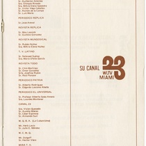 Program for the production, "25 Años" (25 Years)