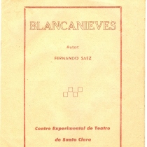 Program for the theatrical production, Blanca nieves