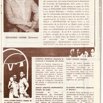 Program for the theatrical production, Santa Camila de la Habana Vieja