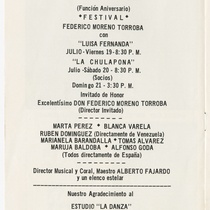 Program for the production, "Filomena Marturano"