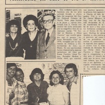 Press clipping for the production, "Ni verdad ni mentira"