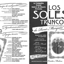 Program for the production, "Los soles truncos"