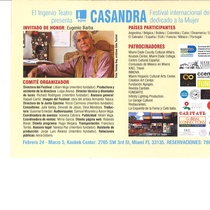 Program for the theater festival, Segundo Festival Internacional de Teatro Casandra