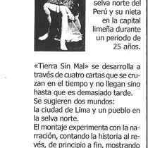 Program for the theatrical production,Tierra sin mal