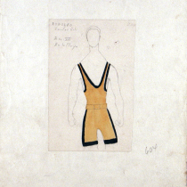 Costume design for Rodolfo in the theatrical production, Las vacas gordas