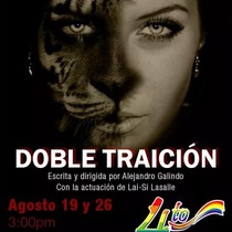 Poster for the production, Doble traición 