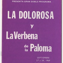 Program for the production, "La dolorosa" (The pained one)