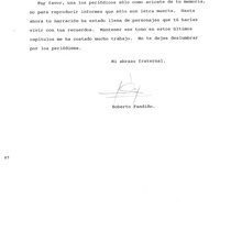 Letter from Roberto Fandiño to Francisco Morín, 1995