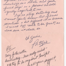 Letter from Patricia (Jiménez Rojo) to María Julia Casanova