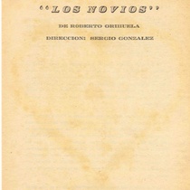 Program for the theatrical production, Los novios