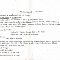 Program for the theatrical production, Pous en España o el tabaquero