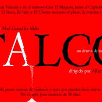 Postcard for the production, "Talco, un drama de tocador"