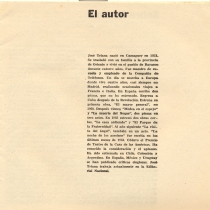 Program for the theatrical production, La noche de los asesinos