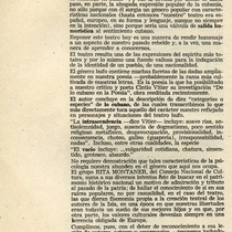 Program for the theatrical production, En tiempos de Don Regino