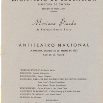 Program for the production, "Mariana Pineda"