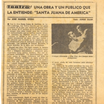 Review for the production, "Santa Juana de América"