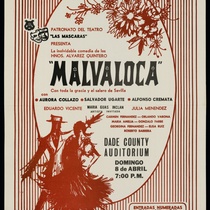 Poster for the production, "Malvaloca"