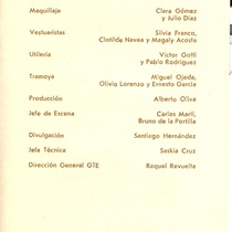 Program for the theatrical production, Aristodemo