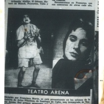 Photograph of a press clipping of a production directed by Francisco Morín (Santiago de Cuba, 1957)