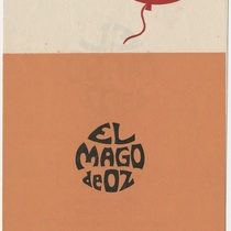 Program for the theatrical production, El Mago de Oz