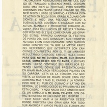 Playbill for the concert, "Elio Roca"