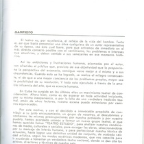 Information leaflet about the history of the "Grupo Teatro Estudio"