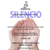 Poster for the production, Silencio