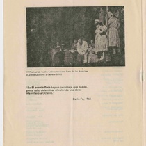 Program for the production, "El premio flaco"