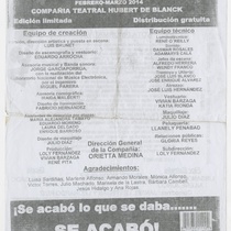 Program for the production "La farándula pasa"