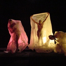 Photograph of the theatrical production, Pájaros de la playa