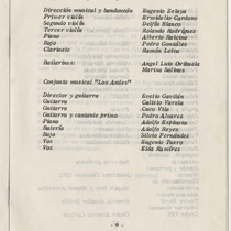 Program for the production, "Carlos Gardel" (Teatro Popular Latinoamericano)