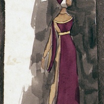 Costume Design Drawings (21-40) for the production, "Oh, la gente"