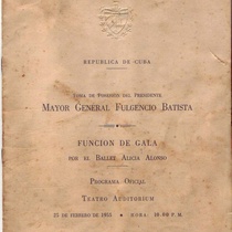 Program for the production, "El lago de los cisnes"