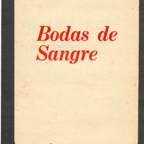 Program for the theatrical production, "Bodas de sangre"