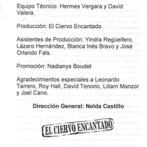 Program for the theatrical production, Zona de silencio