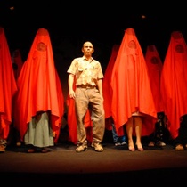 Photographs of the theatrical production, Huevos (1-18)