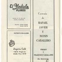 Program for the production, "60 Aniversario en el arte de Julita Muñoz"