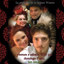 Posters for the theatrical production, La profesión de la Sra. Warren (Miami, 2015)