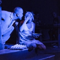 Photographs of the theatrical production, Huevos