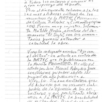 Letter from Francisco Morín to Carlos Espinosa, 1998