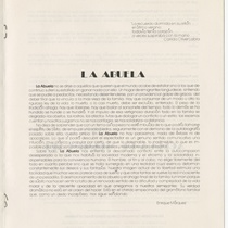 Program for the productions, "La abuela" and "El viaje"