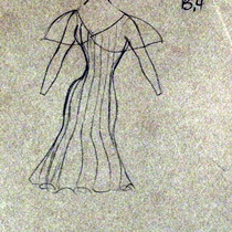 Costume design drawings for the theatrical production, Un tranvía llamado deseo